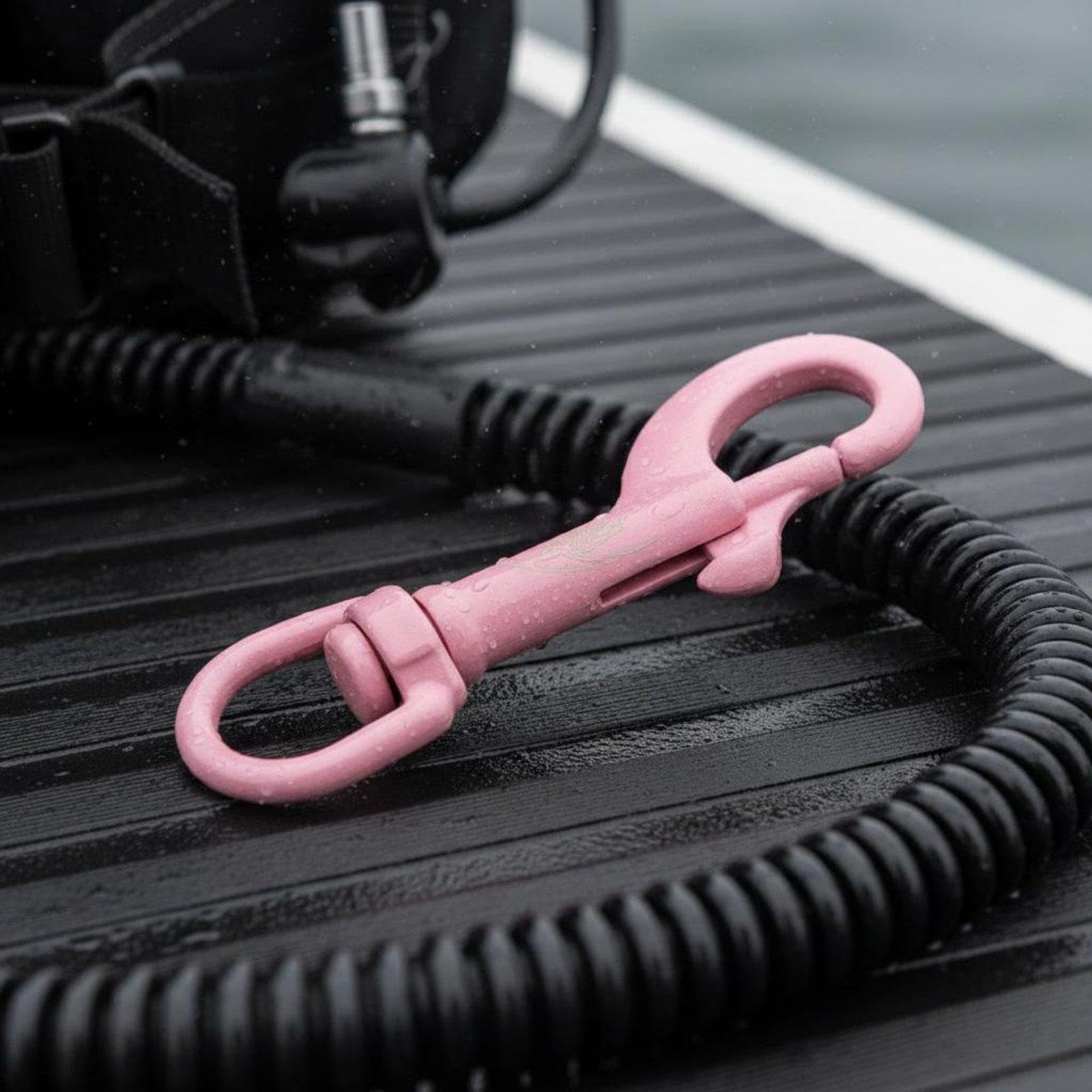 Single-Ended Bolt Snap Scuba BCD Clip Accurate Spring Mechanism Swivel Bolt Snap Hook for Divers, Underwater, Boating, Crafting Lotus Pink 75MM-picture-13