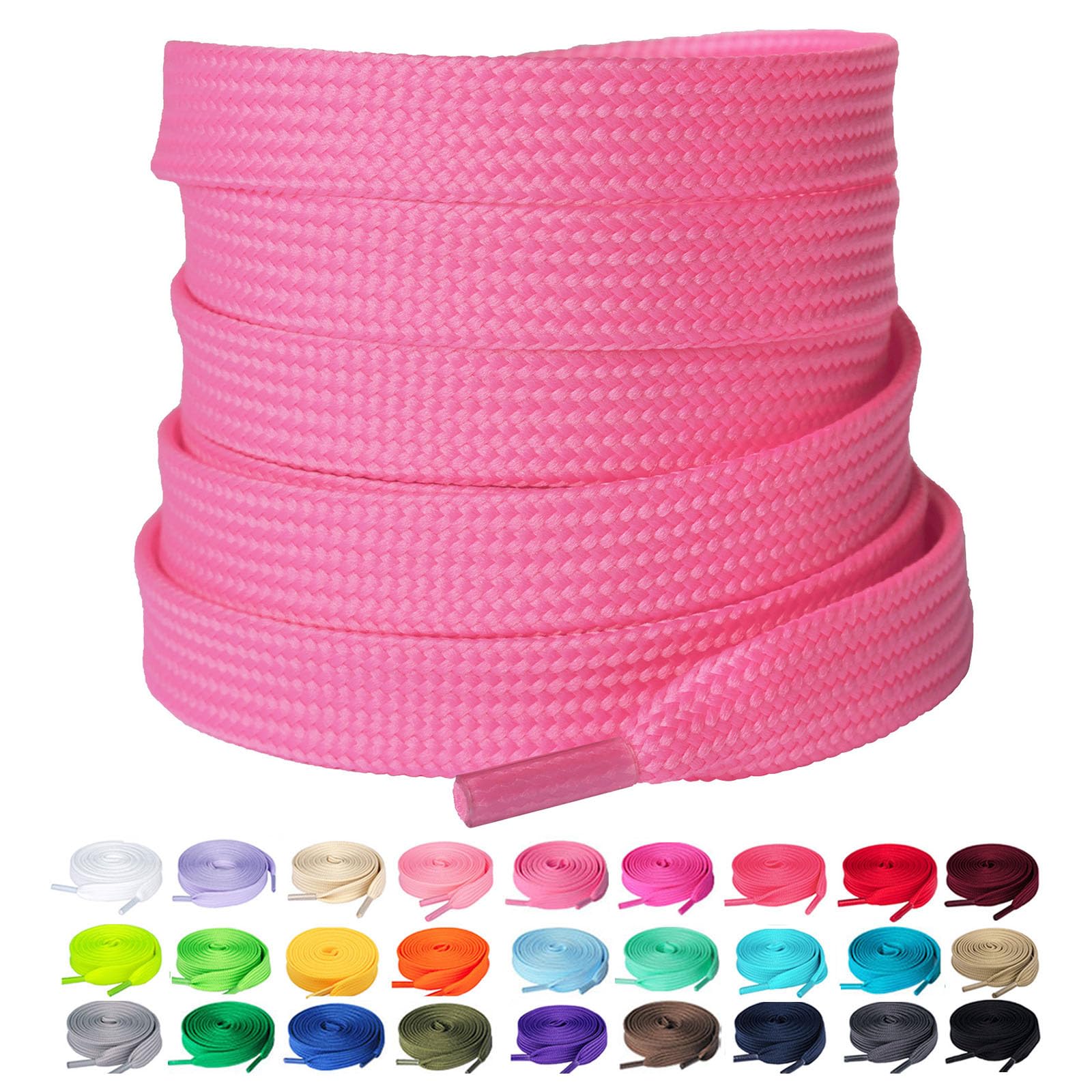 Olukssck - 2 Pares de Cordones Planos, Cordones duraderos de Repuesto de 10 mm de Calidad para Zapatos de Deporte, Zapatos de Ciudad — view 18