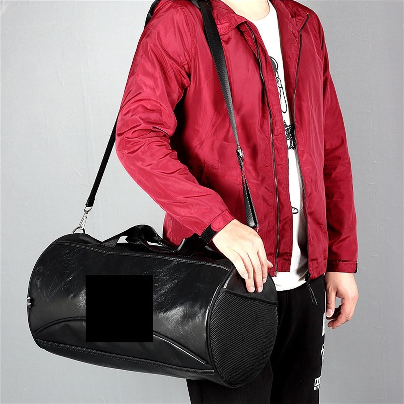 Große Leder-Sporttasche Fitness Reisetasche Trockenen Trennung Männer Fitness Sport Tasche Frauen Hand-gehalten für Männer Trainingsbag
