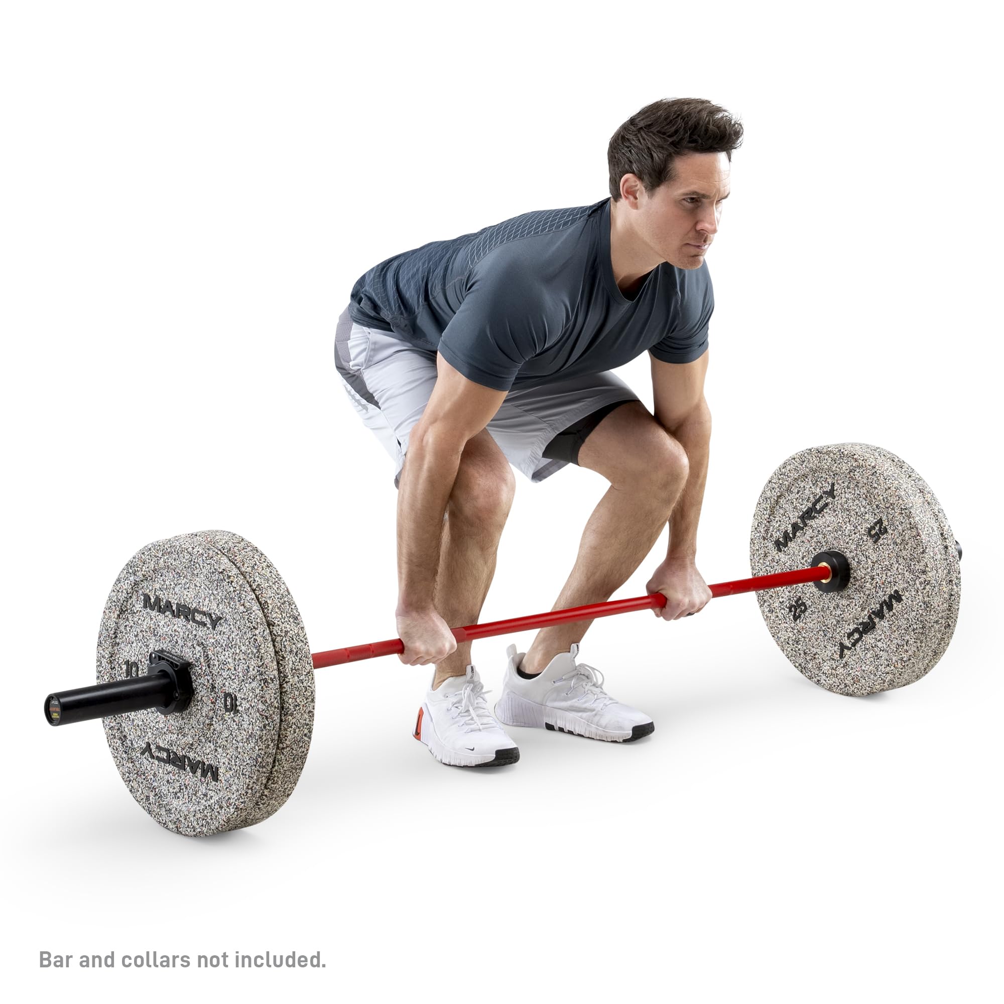 Synergee Hantelständer Vertikal - Für 5 Langhanteln, Curl Bars, Hex Bars, Platzsparend