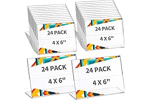 Bulk of 24 Small Picture Frames in Crystal Clear Acrylic