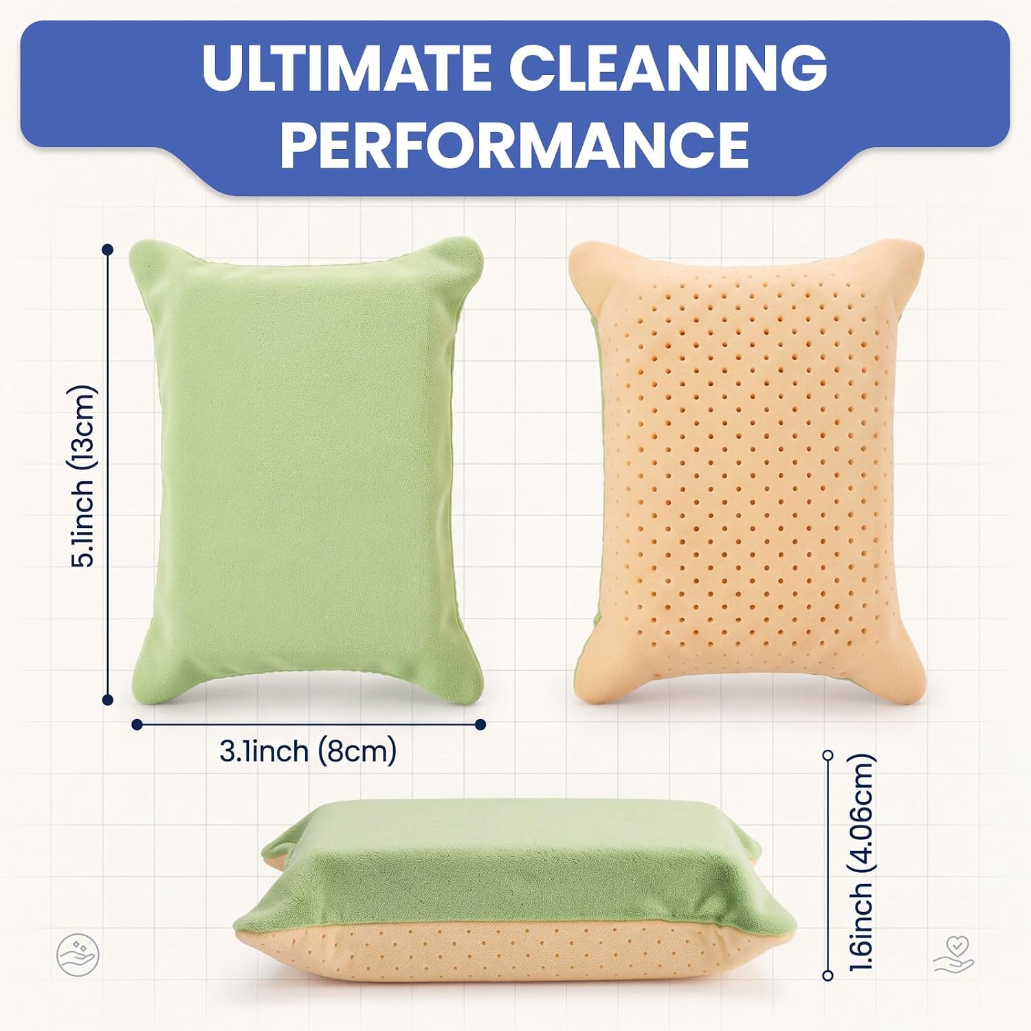 12Pcs Windshield Cleaner Tool Sponge, Defogger Car Window Cleaner