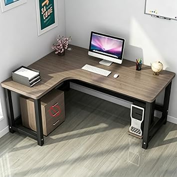 L-Shaped Desk Computer Desk 1.0 in 25 mm Particle Board Gaming Desk L-Shaped Round Corner Design Study Desk Adult Study Desk 2.0 x 2.0 in 5 x 5 cm Load Capacity 330.7 lb 150 kg