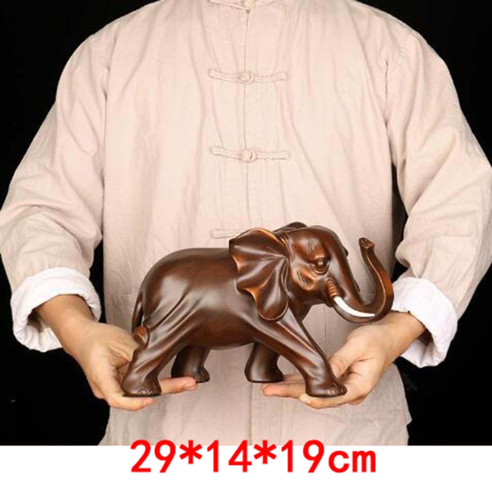 Decorazione Elefante, Statua Decorazione Elefante Bianco, Decorazione per Camera Letto,Soggiorno Appartamento Ufficio Armadietto del Vino, Resina,Golden Elephant