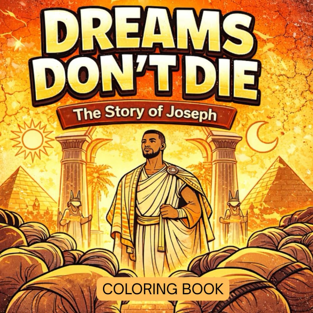 Dreams Don't Die: The Story of Joseph (Black Christian Coloring Book)