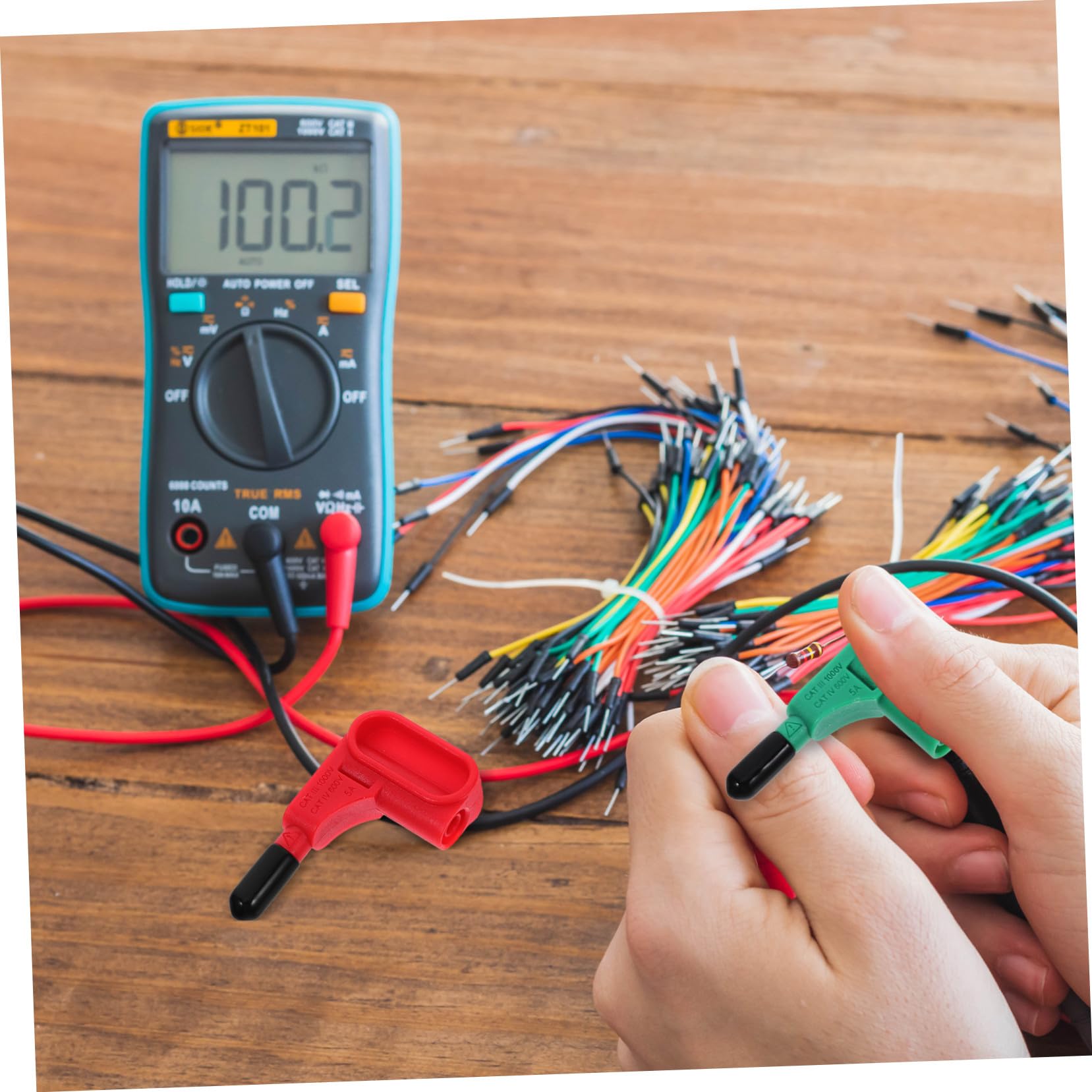 Mipcase 12stücke Magnetische Testsonden Mit Bananenstecker Schnelle Lötfreie Prüfspitzen Für Multimeter Für Elektronik Und -projekte