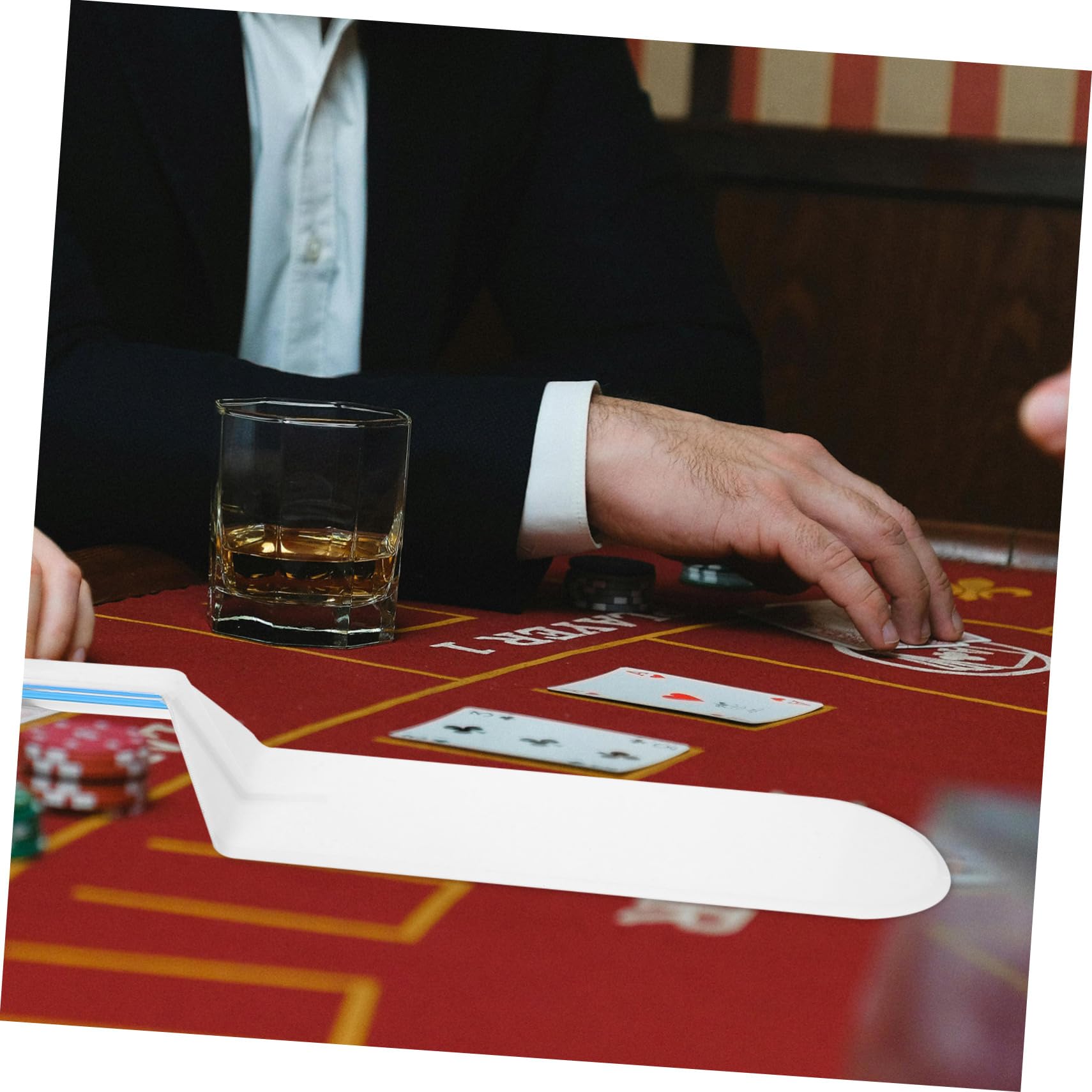 VICASKY 4stücke Kunststoff Poker Karten Schaufel Wiederverwendbare Kartenschaufel Für Kartenspiele Kratzfest Für Tischspiele Praktisches Zubehör Für Pokerabende Mit Freunden Und