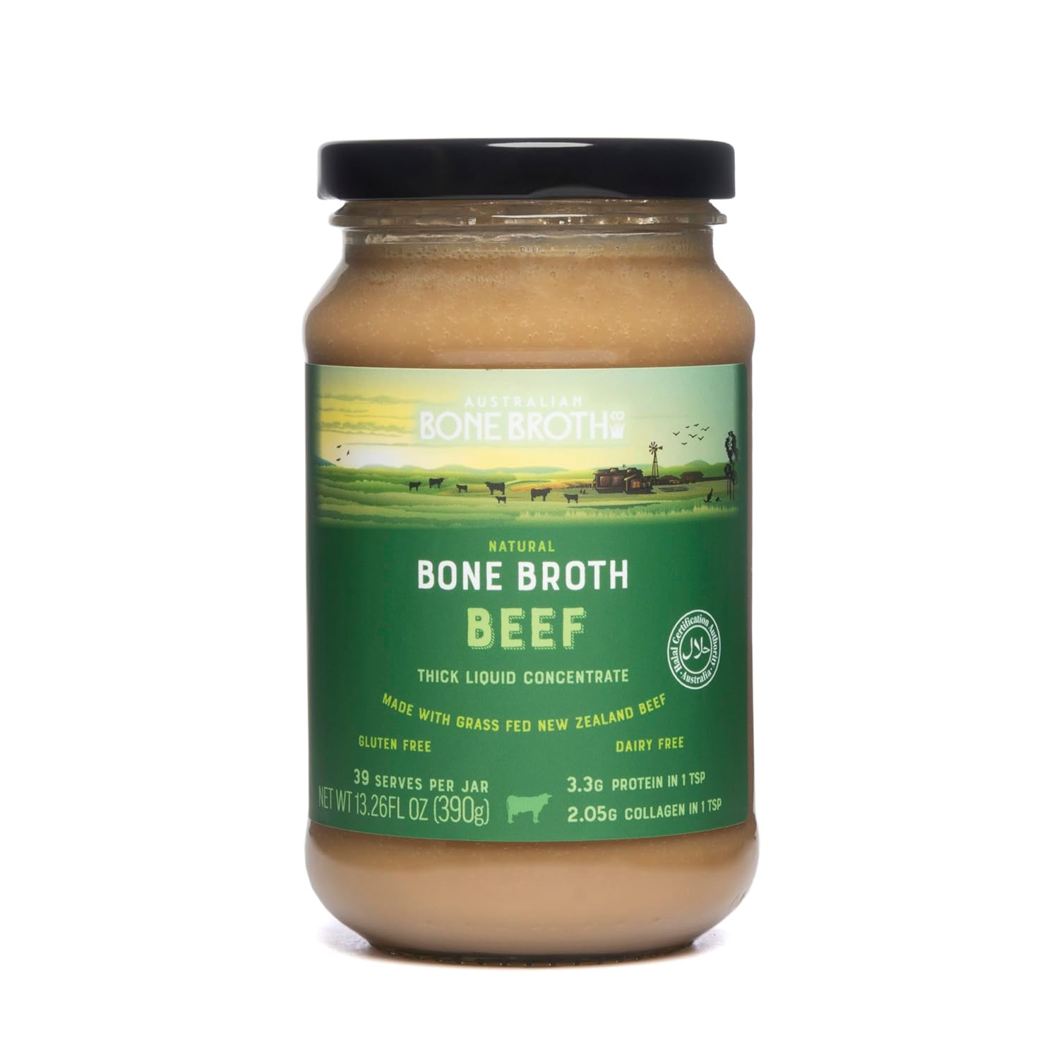 ABBCo Beef Bone Broth Concentrate, Made with New Zealand Beef, Halal, Savoury Cooking Stock Base for Soups, Gravies & Sauces, Just Add Hot Water.