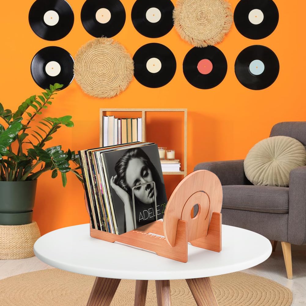 CEWROM Supporto per dischi in vinile, porta volantini, per dischi in vinile, supporto per riviste, libri e album in vinile