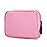 E-Tree Cute Small Makeup Bag, Cosmetic Toiletry Skin Care Make up Little Items Pouch for Purse,Zipper Mini Tech Charger Cable Electronic Organizer Case,Travel Accessories,Pink