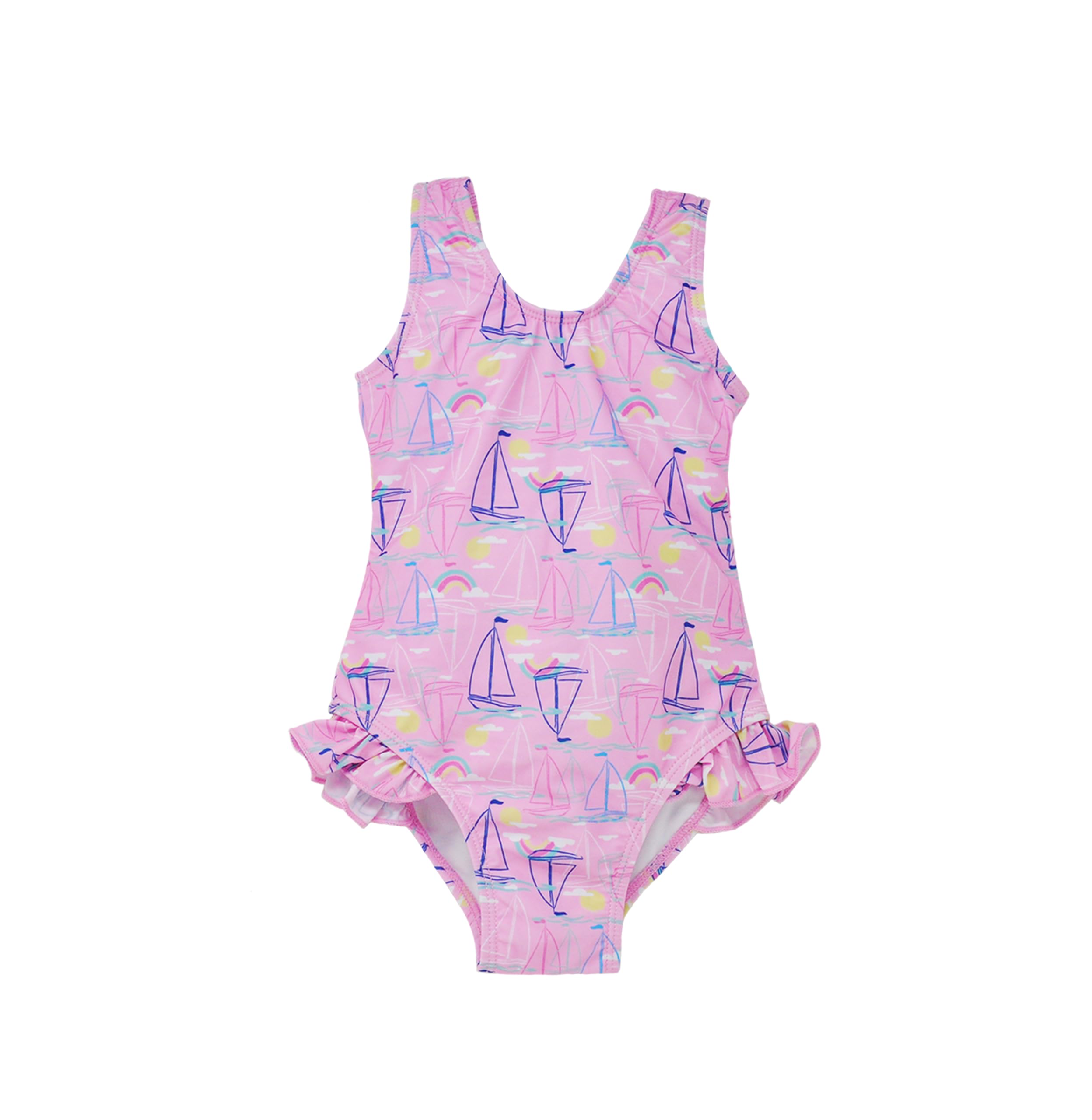 Flap Happy Girls UPF 50+ Delaney Hip Ruffle Swimsuit