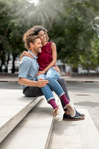 Miniatura 3 de JOBST Medias de compresión opacas de 15-20 mmHg, puntera cerrada, medianas, arándano