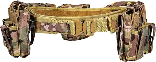 Miniatura 2 de YAKEDA - Cinturón táctico para policía con bolsas 7 en 1