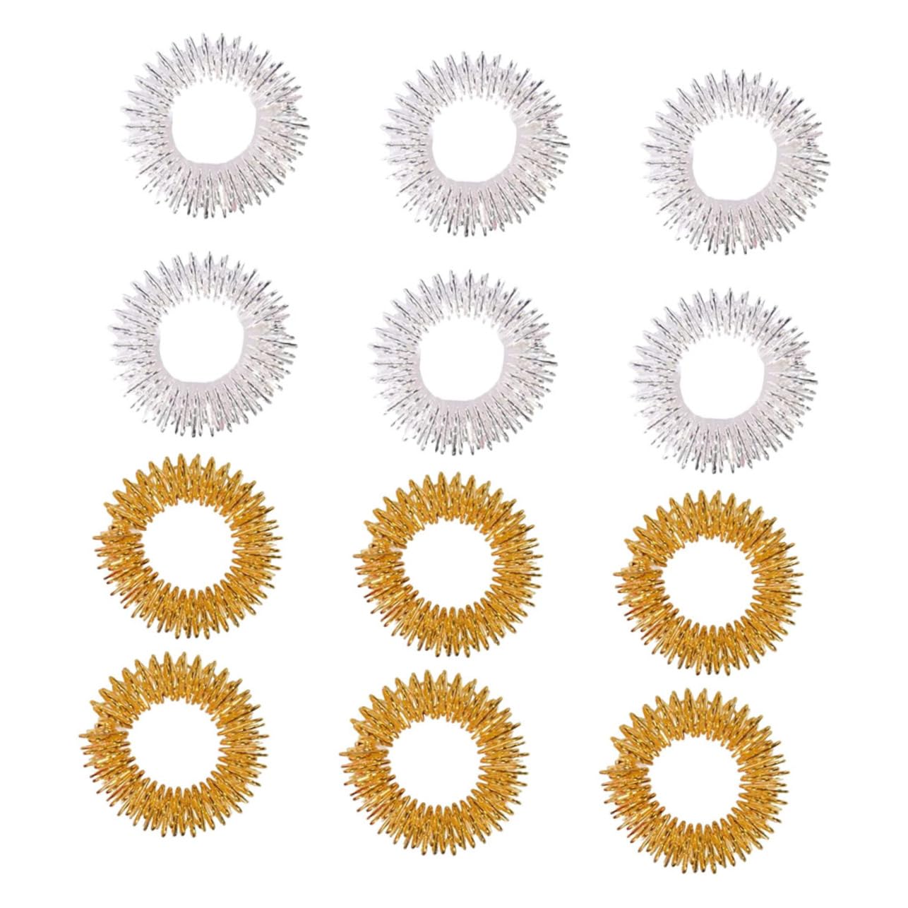 FRCOLOR 20pcs Finger Massage Ring Pedicure Slippers Stress Reducer Finger Spiky Sensory Ring for Finger Hand Circulation Nasal Gel Manual Healthcare Tool Iron Mini Homegrown