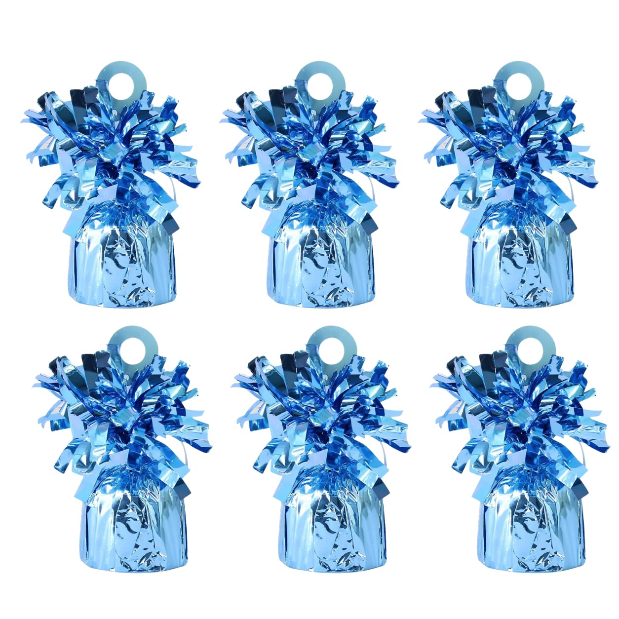 6 x Foil Balloon Weights, 170g, Baby Blue