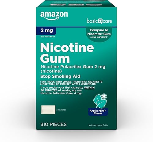 Miniatura 9 de Yaxa Basic Care - Goma de mascar sin recubrimiento de nicotina polacrilex de 2 mg, sabor original, ayuda para dejar de fumar, 220