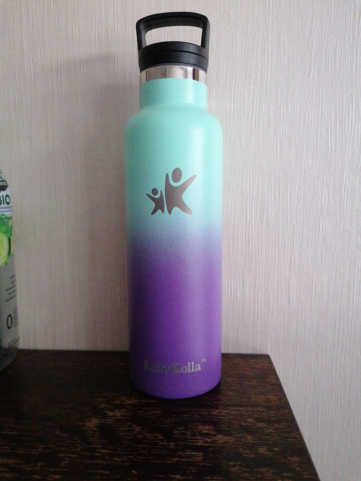Gourde Isotherme KollyKolla 500ml - Bouteille Enfant Acier Inoxydable Avec Paille - Sans BPA