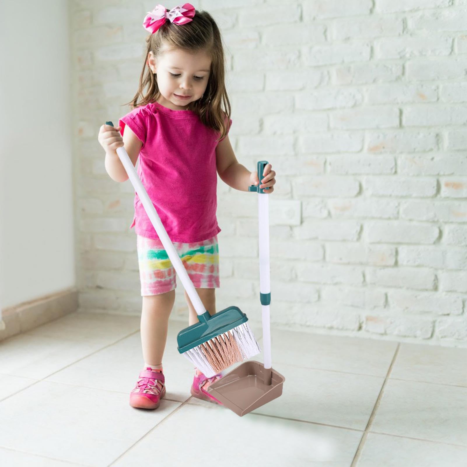 di Pulizia per Giochi Di Simulazione, Safe Children Pretend Play Kit | Giocattoli Di Pulizia, Kit Di Di Pulizia Multifunzionale Per Bambini, Set Di Scopa E Mop, Giocattoli Educativi