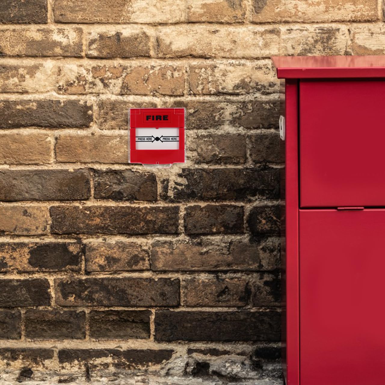 DOITOOL Pulsante Di Allarme Antincendio Manuale 3.39X3.39X2.01In Resettabile Interruttore Di Chiamata Di Emergenza Con Risposta Rapida E Installazione Semplice Per Sicurezza Domestica E Aziendale