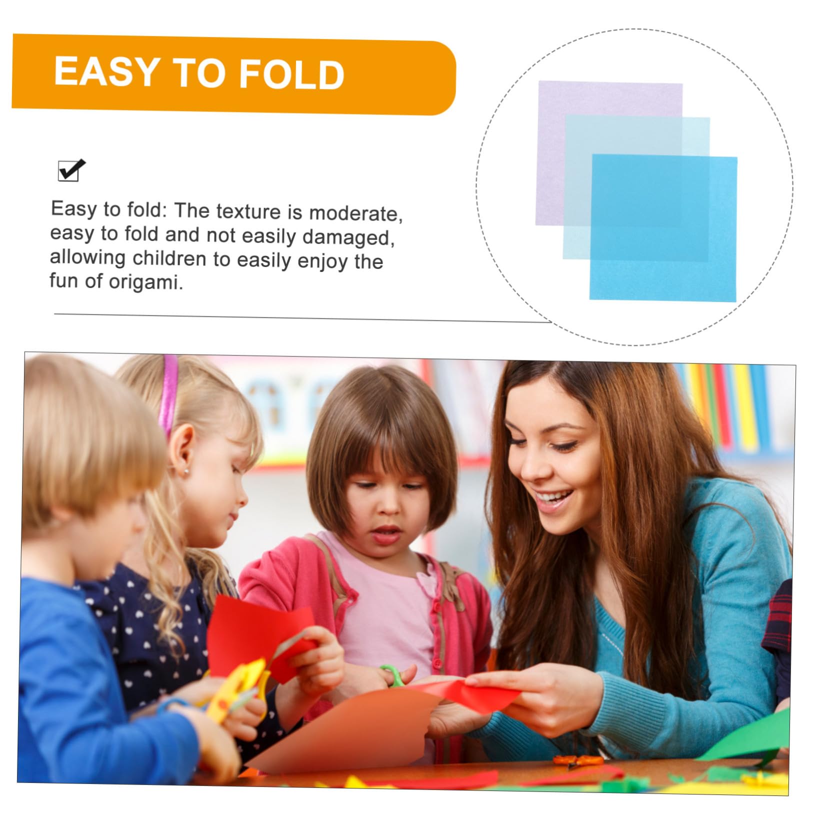 Papel de Origami de Colores para Niños, Cuadrado 15cm, 600 Hojas