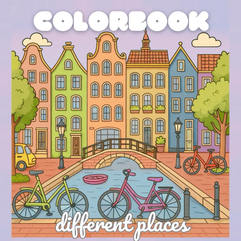 Coloring Book of Different Places.