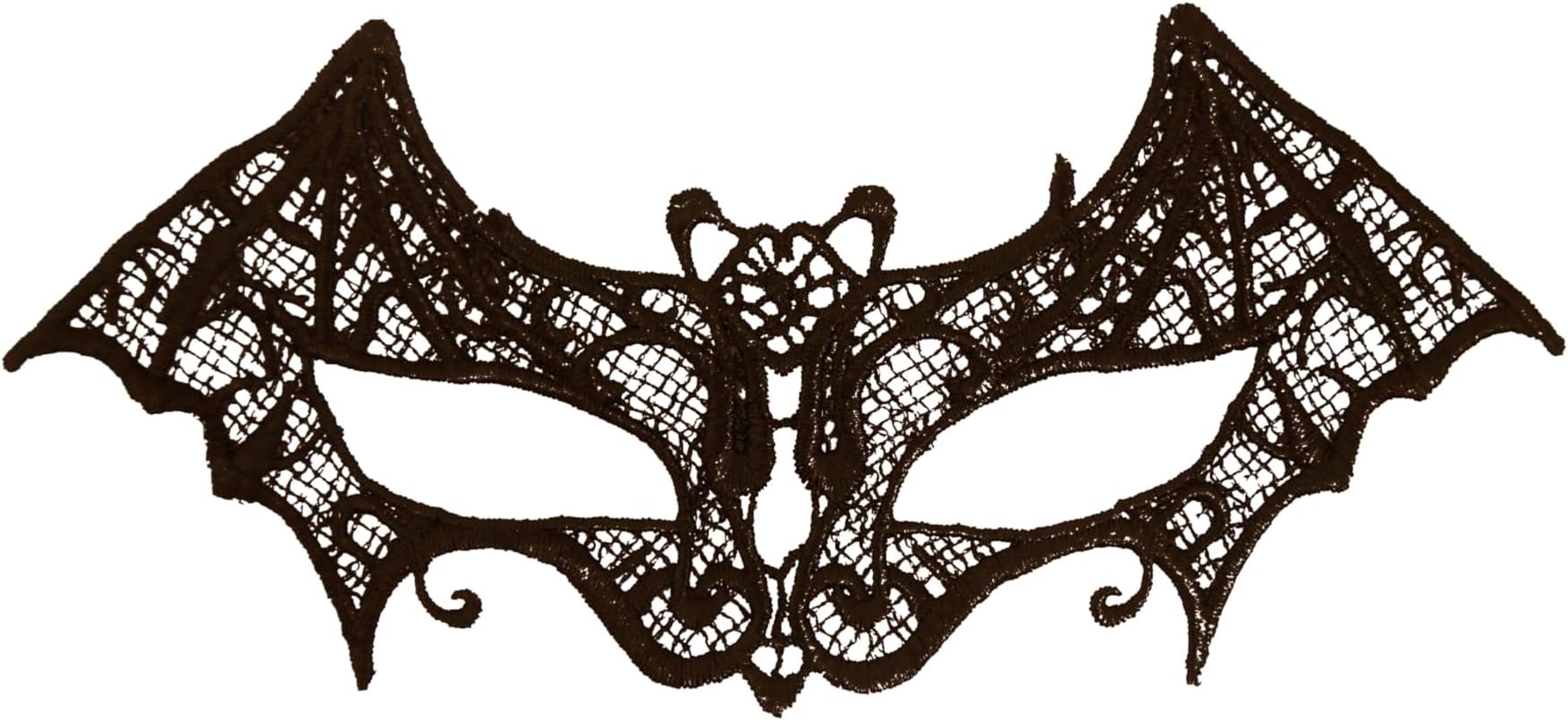 HENBRANDT Black Lace Bat Mask Masquerade Eye Mask Domino Gothic Vampire Bat Accessories Eyemask Halloween Fancy Dress Costume Accessories for Children and Adults