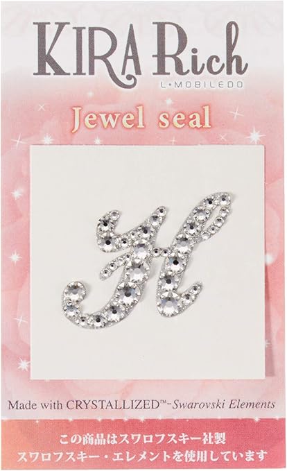 Amazon L Mobiledo イニシャルデコシール クリスタルh Lms Cry 5 L Mobiledo 家電 カメラ