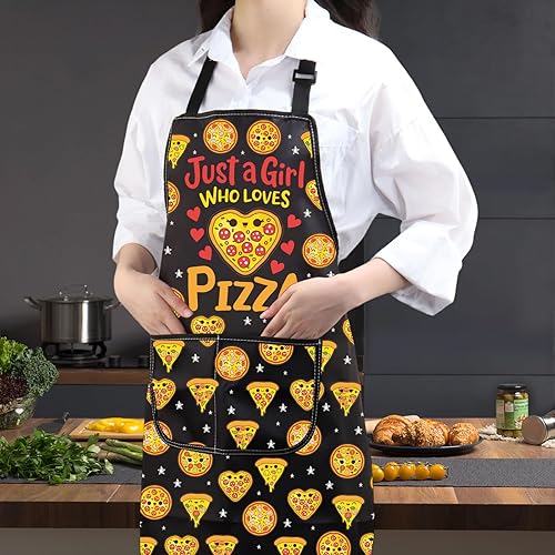 Miniatura 6 de JXGZSO Ama el delantal de cocina de pizza - Delantal de chef de cocina de pizzería