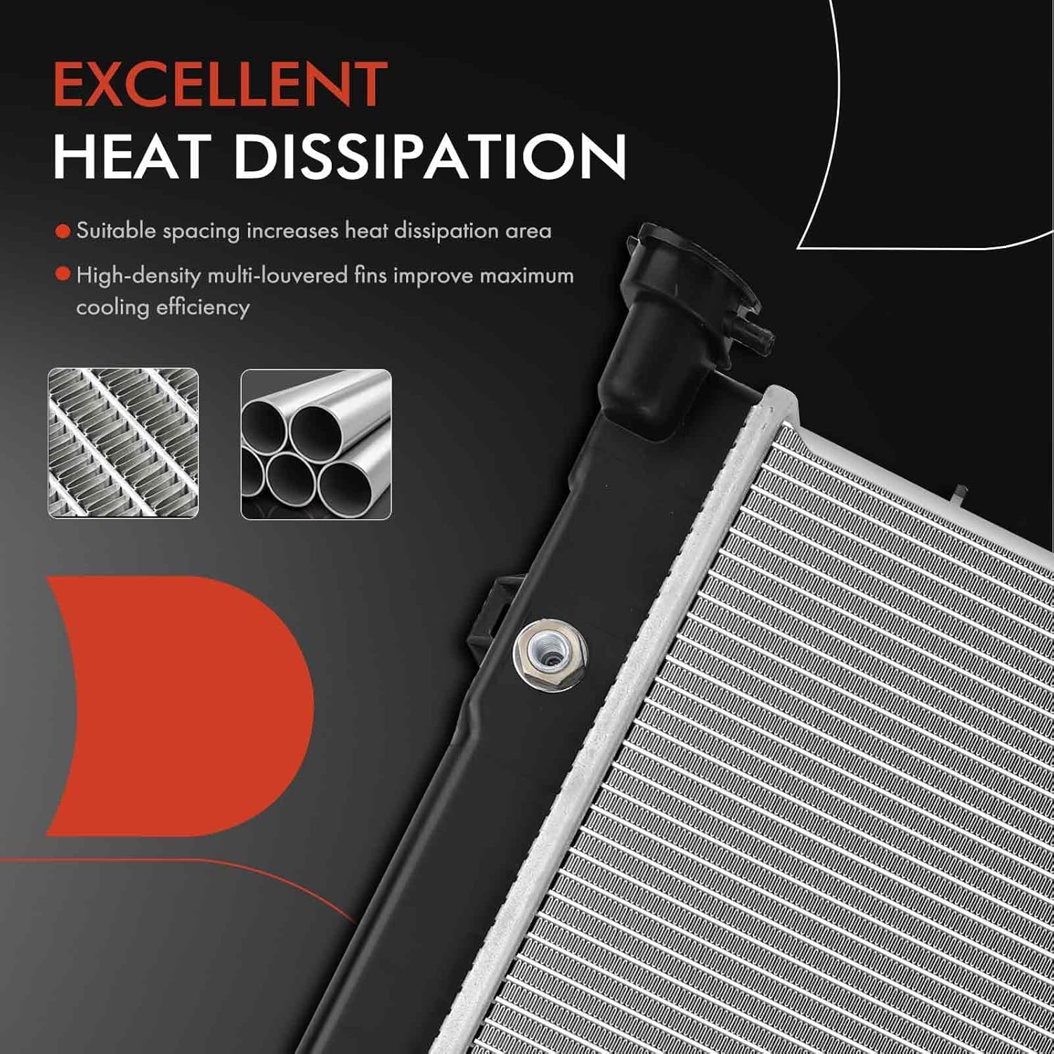 A-Premium Engine Coolant Radiator Assembly with Transmission Oil Cooler Compatible with Jeep Grand Cherokee 1993 1994 1995 1996 1997, L6 4.0L, Automatic Trans., Replace# CU1396, 52006644