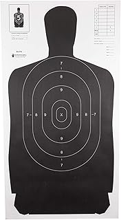 Action Targets B-27S Standard Target, Full Size Black Silhouette, 24