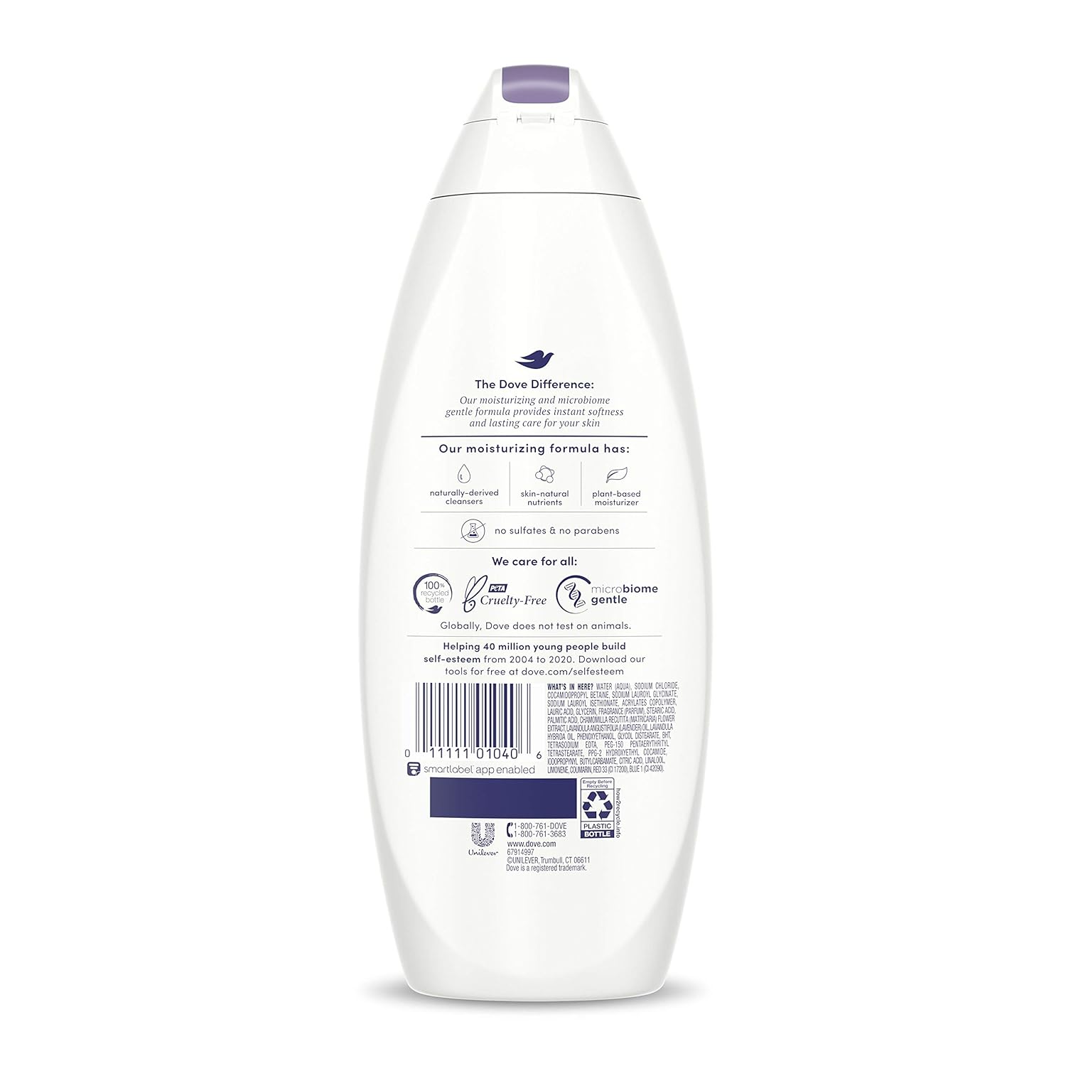 Dove Body Wash for Softer and Smoother Skin After Just One Use Lavender Oil and Chamomile Stress Relieving and Calming 22 oz, 4 Count : Beauty & Personal Care