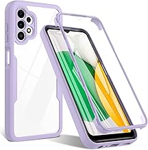 Hensinple Case for Samsung Galaxy A13 4G with Screen Protector, 360 Degree Full Body Shockproof Anti-Scratch Bumper Screen Protector Case Cover for Samsung Galaxy A13 4G – Purple