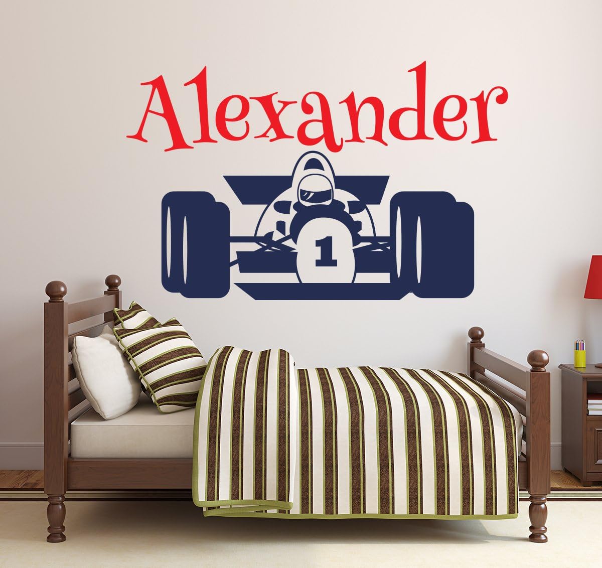 Race Car Wall Decals For Kids Rooms / Amazon Com Custom Racing Car Name