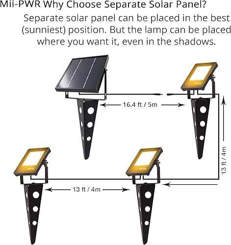 Miniatura 2 de ZETA RGB - Luces solares que cambian de color al aire libre, impermeables, 3 en 1, de metal, encendidoapagado automático, del anochecer al amanecer,