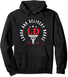 Labor and Delivery Nurse Vintage LD Nurse Day Week For Work Pullover Hoodie