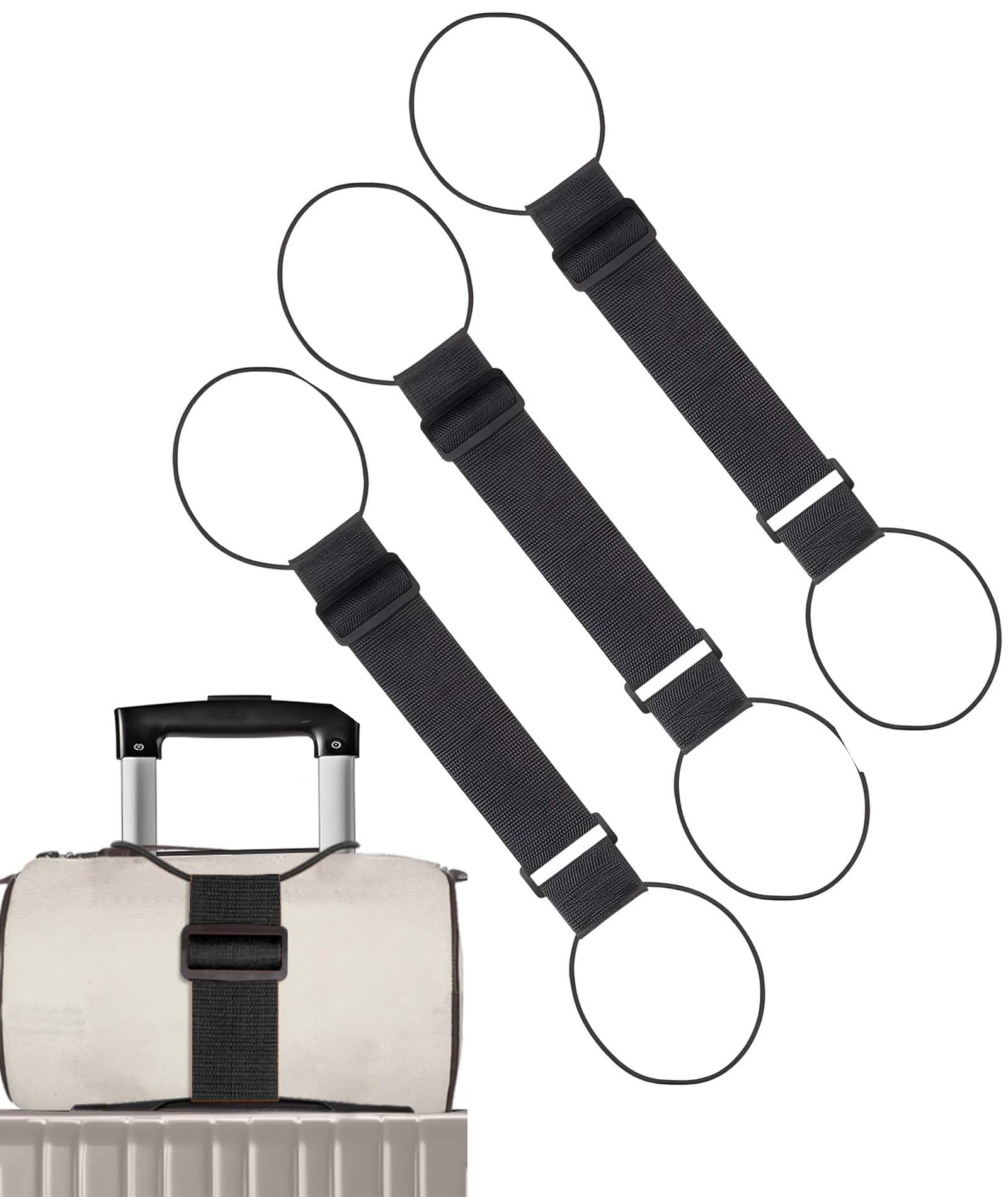 3PCS Luggage Strap, Travel Strap for Suitcase Bag, Trolley Bag Accessories, Adjustable from 26CM to 40CM, Fine Luggage Straps for Suitcases, Suitable for Frequent Travelers and Business Trips-image-48