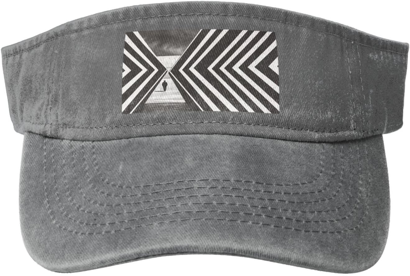 Sun Hats for Men Women Summer Sport Empty top Baseball Cotton with for Beach, Summer & Outdoor Activities Abstract Characters in The Framework Gray