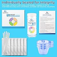 Vista 5 de 4 en 1 Tiras de prueba UTI, kit completo de prueba de infección del tracto urinario para uso en casa para mujeres, hombres y niños, prueba de orina