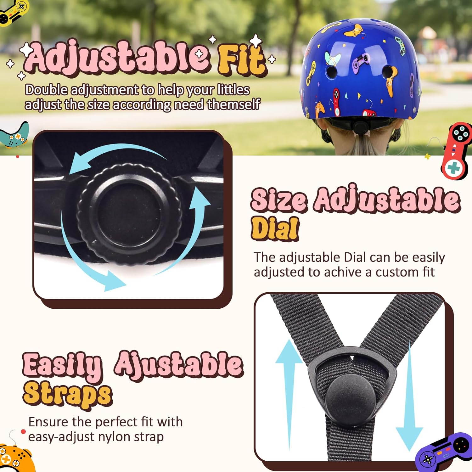 Toddler Kids Bike Helmet,Adjustable for Child Boys Girls,Multi-Sport & Ventilation for Bicycle Scooter Skateboard Skate - Image 5