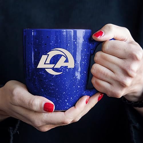 Miniatura 4 de Rico Industries NFL - Taza de café de cerámica moteada grabada con láser, unisex para adultos, de 16 onzas