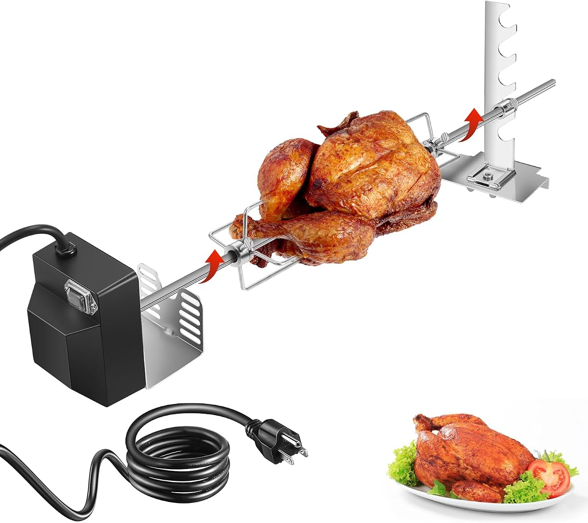 Rotisserie Grill Kit Automatic Rotating BBQ