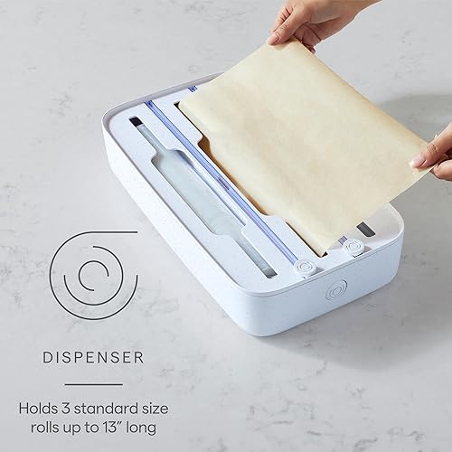 Miniatura 2 de YouCopia StoraRoll - Dispensador de envoltorios 3 en 1, organizador de cajones para papel de aluminio, envoltura de plástico, pergamino y papel