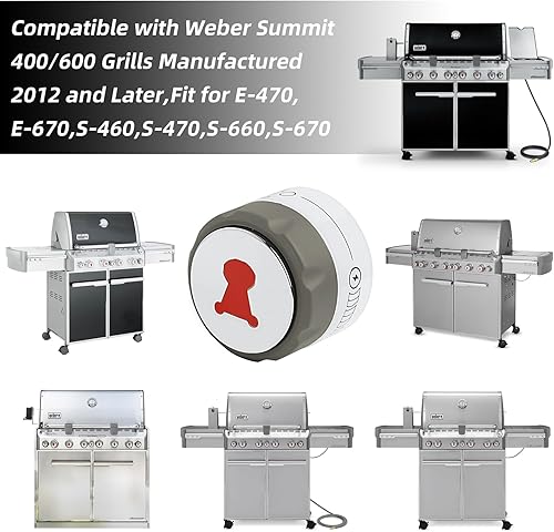 Miniatura 3 de NOVINO 91538 Perillas de control iluminadas para quemador principal, perilla de control iluminada para parrilla de gas para Weber Summit 2012+