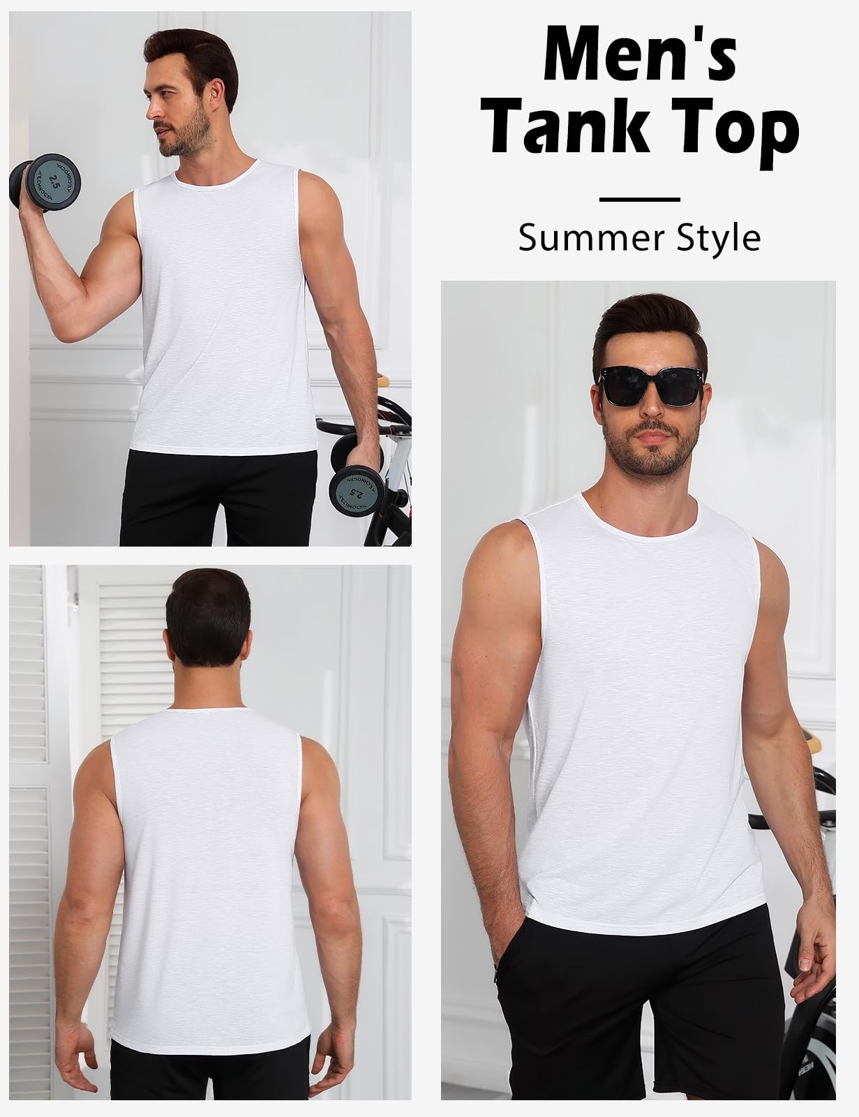 Lonya Canotta Palestra Uomo Canottiera Estiva Spiaggia Casuale Atletico Gilet Bodybuilding Running T Shirt Senza Maniche