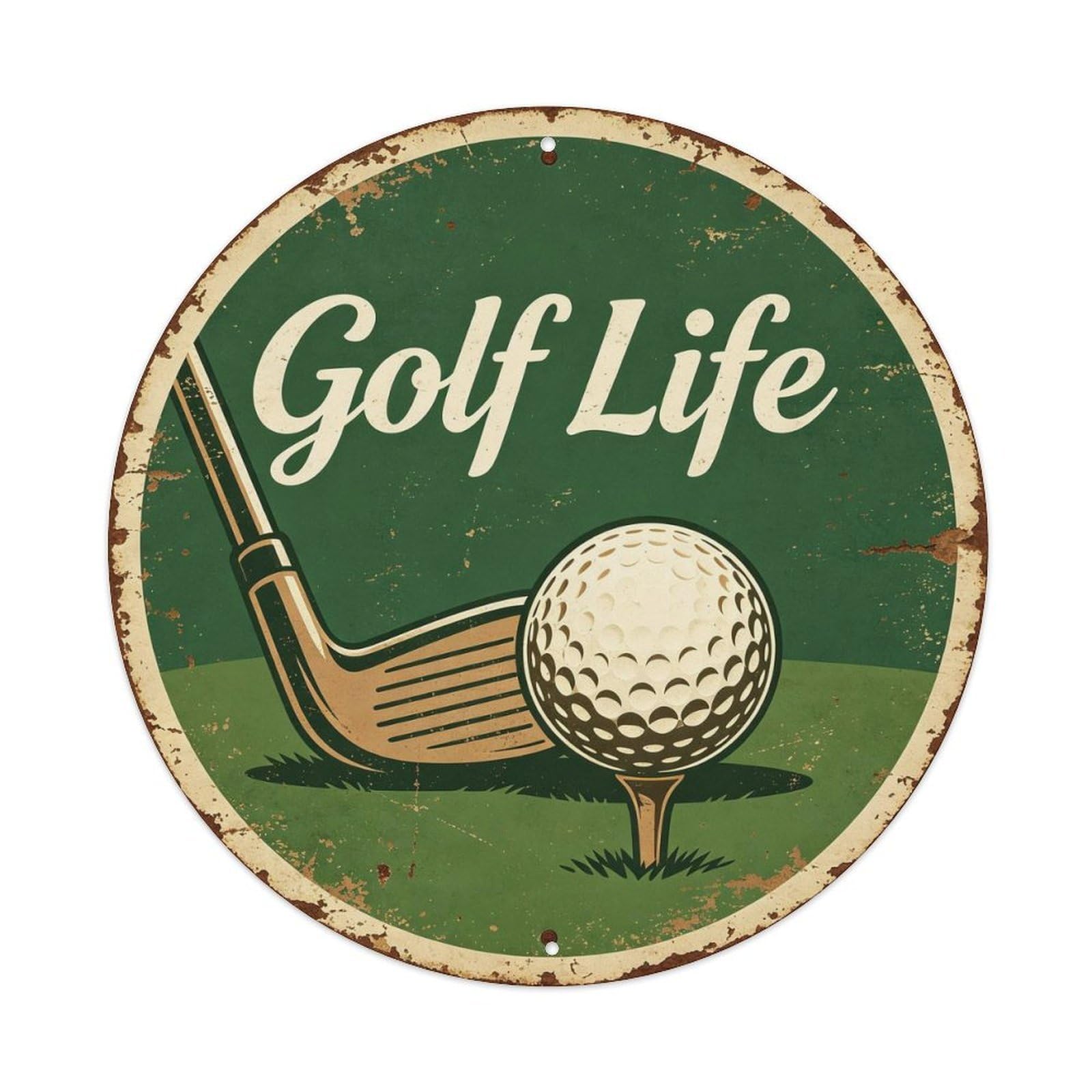 Retro Golf Life Metal Tin Sign Plaque
