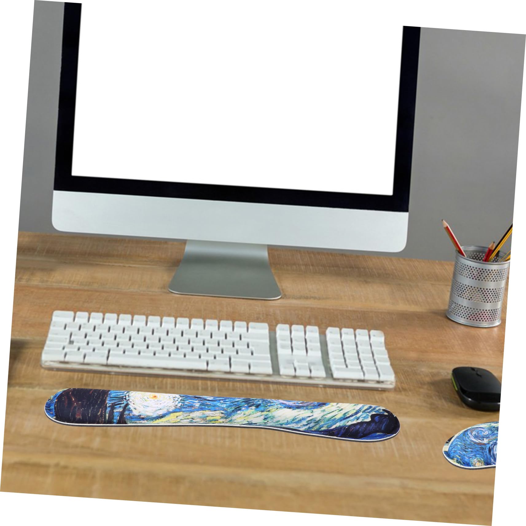 Lot De 3 Repose-poignets Pour Clavier Dordinateur Tapis De Souris En Mousse À Mémoire De Forme Design Ergonomique Pour Une Utilisation Confortable 2 Pièces X 3