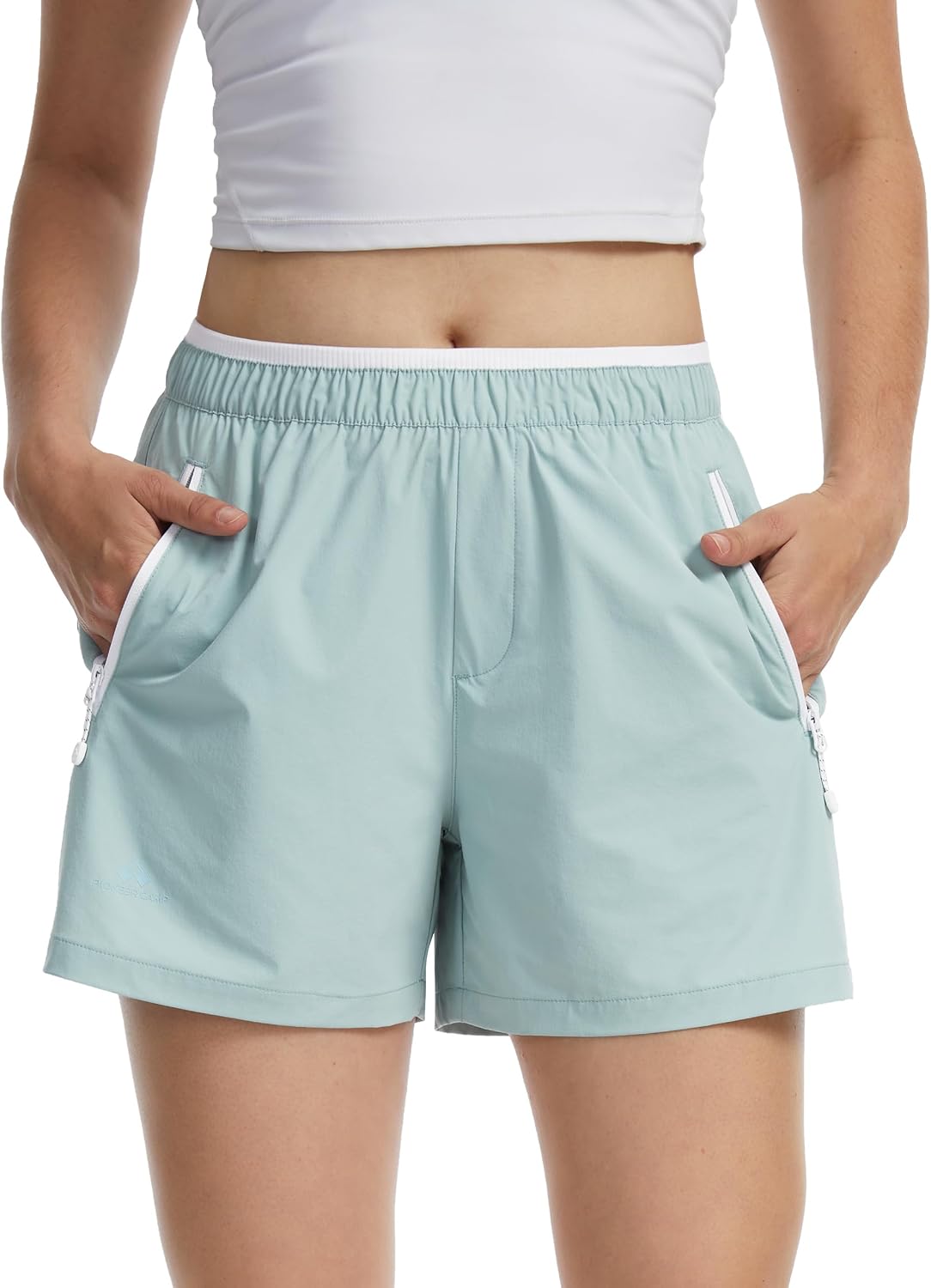 Pioneer Camp Women's Athletic Running Shorts 4" Water Resistant Stretch Lightweight Hiking Workout Shorts for Gym Travel