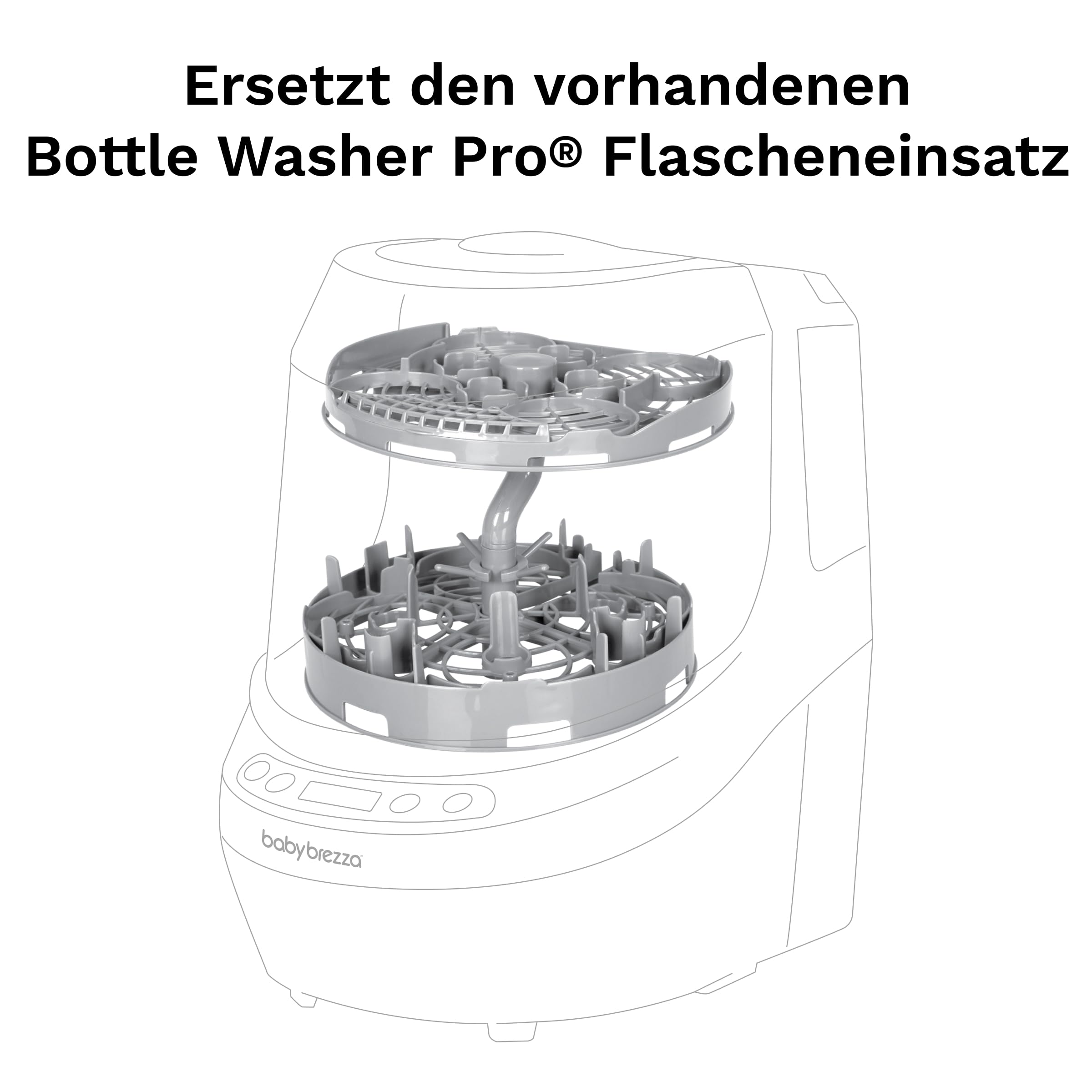 Babyflaschenreiniger Baby Brezza Bottle Washer Pro – Wäscht, sterilisiert und trocknet Babyflaschen & Milchpumpenteile automatisch – Mit HEPA-Filter, 20 Sprühdüsen und 6 Programmen
