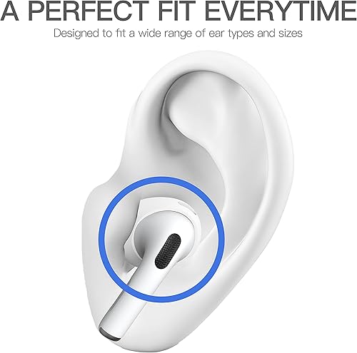 Miniatura 6 de DamonLight 2 pares de AirPods 3 almohadillas de silicona con agarre para auriculares [bolsa de almacenamiento añadida] [patente registrada en