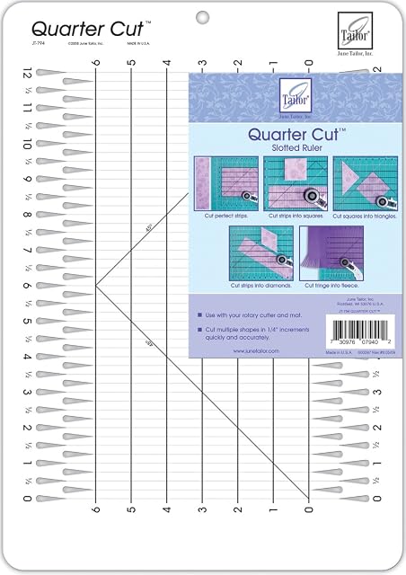 June Tailor 11 1/4 x 16-inch Quarter Cut Slotted Ruler